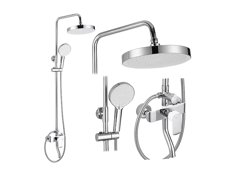 Kit De Douche Rea My1805-77Cw Bloom White/Chrome