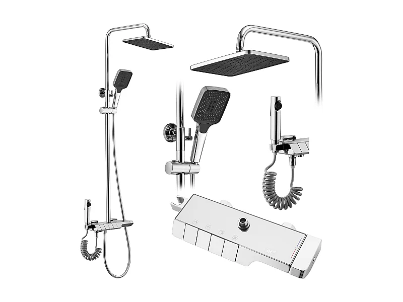 Conjunto De Duche Com Termóstato Rea Rob Termostat Chrome