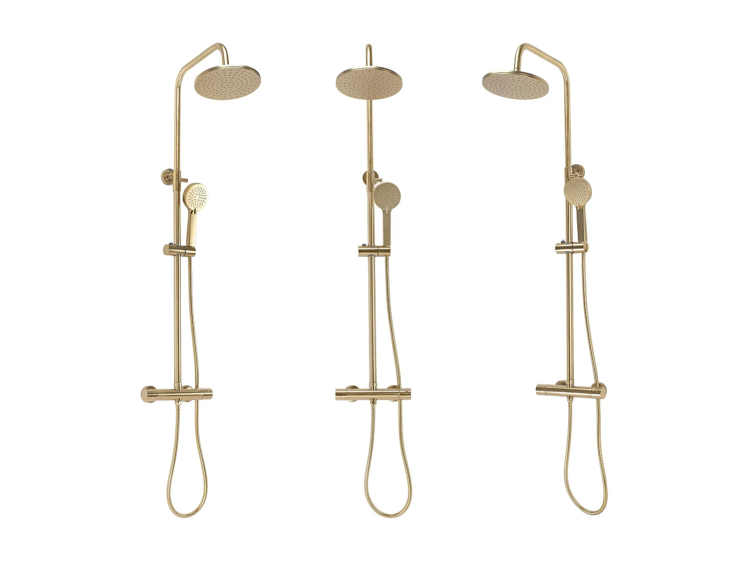 Kit De Douche Avec Thermostat Rea Parot Termostat Brush Gold