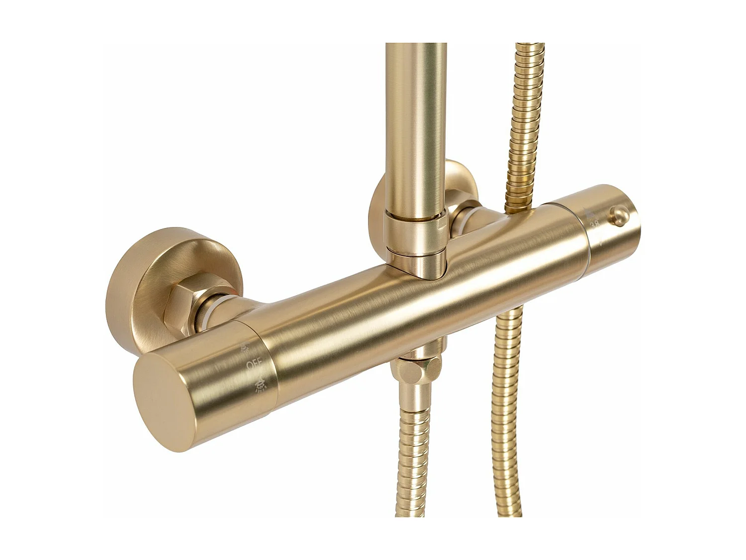 Kit De Douche Avec Thermostat Rea Parot Termostat Brush Gold