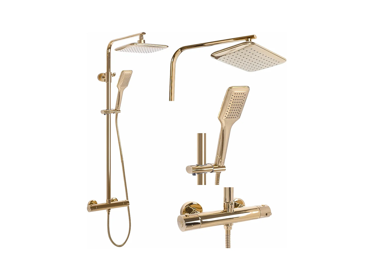 Kit De Douche Avec Thermostat Rea Tom Termostat Gold