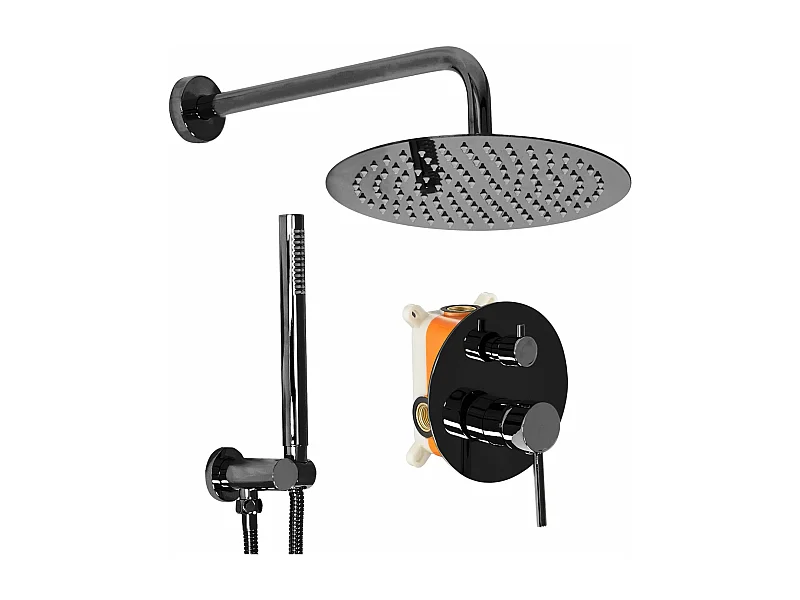 Kit De Douche Encastré Rea Lungo Black