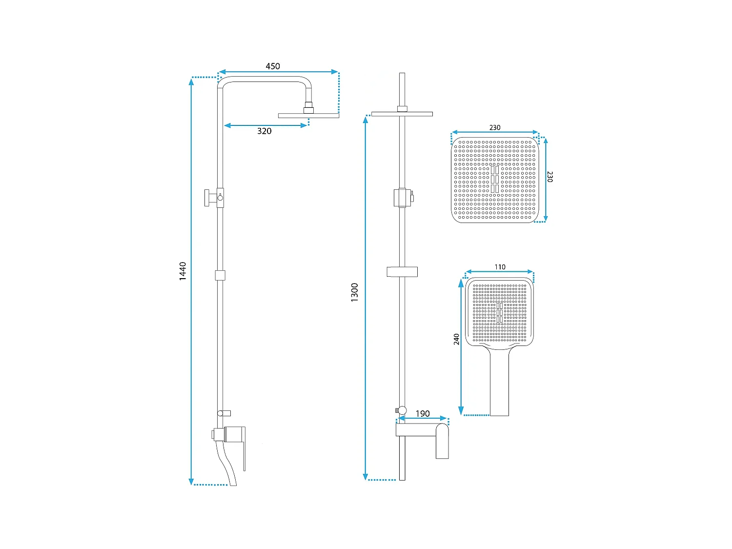 Doucheset Rea My1902-77B Storm Black