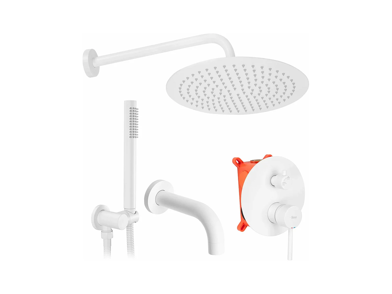 Colonne De Douche-Baignoire Encastrée Rea Lungo 0 White