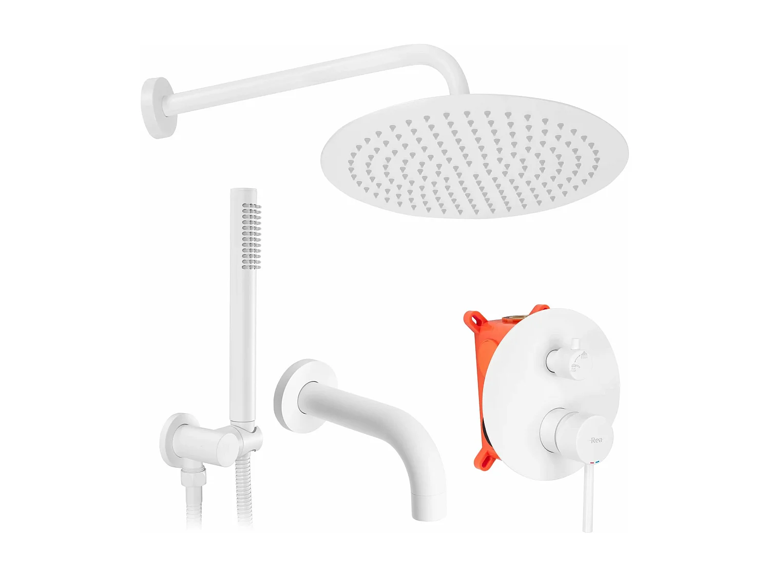 Colonne De Douche-Baignoire Encastrée Rea Lungo White