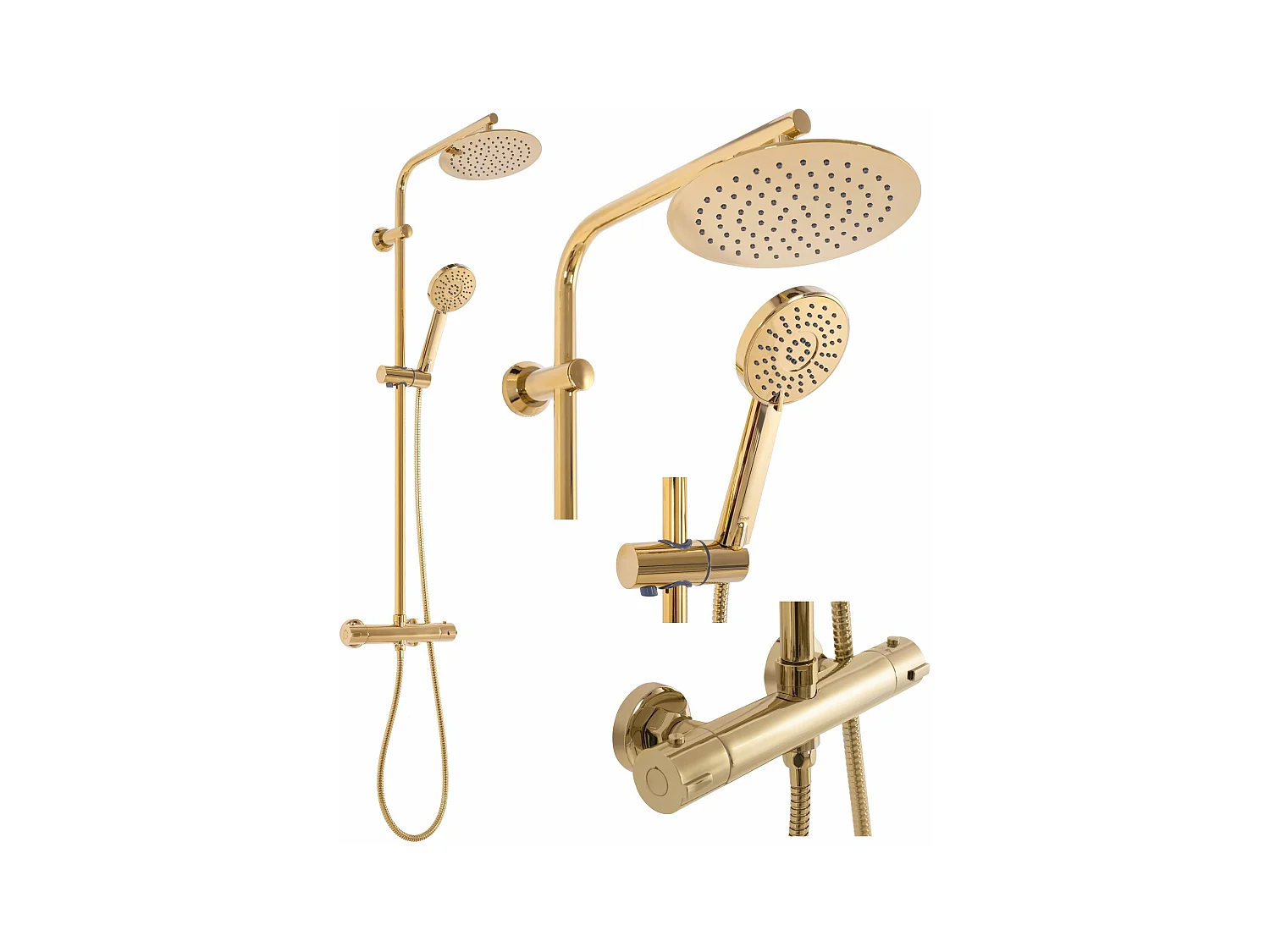 Kit De Douche Avec Thermostat Rea Bliss Termostat Gold