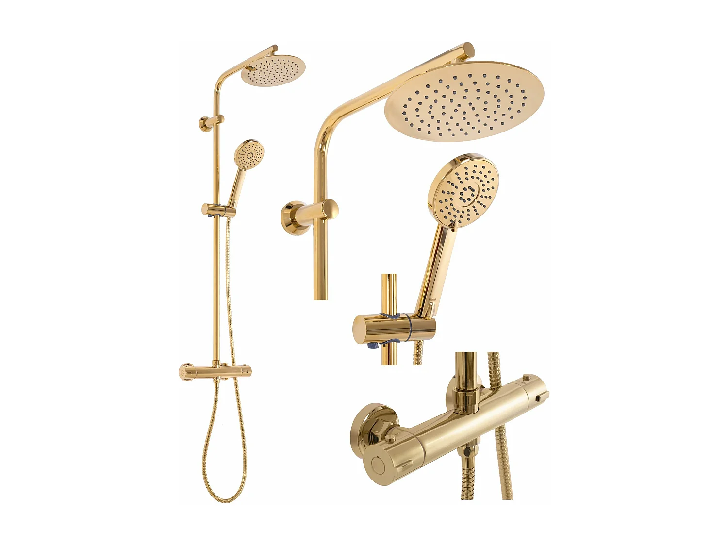 Kit De Douche Avec Thermostat Rea Bliss Termostat Gold