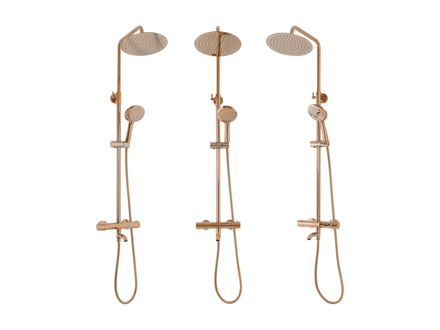 Kit De Douche Avec Thermostat Rea Lungo Termostat Rose Gold