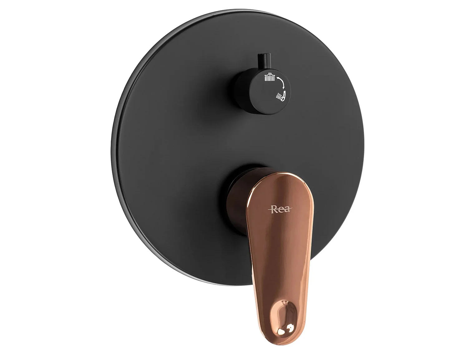 Built-In Shower Set Rea Mild + Box Black Rose Gold 48X22X37Cm