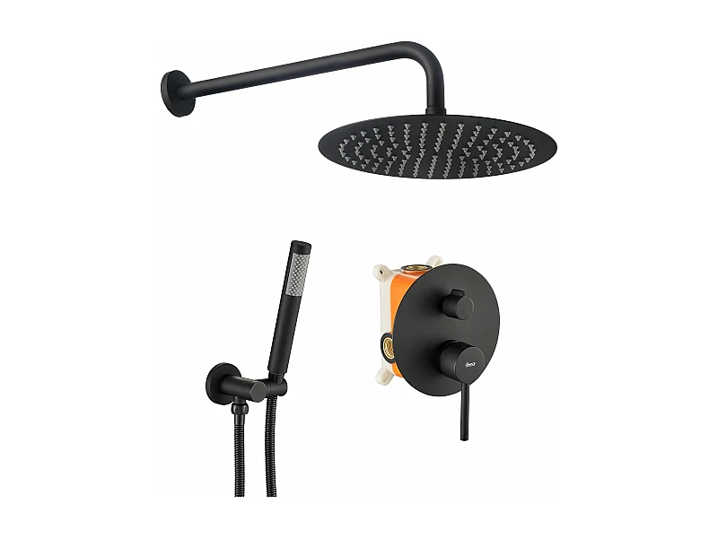 Set Doccia Da Incasso Rea Lungo Black