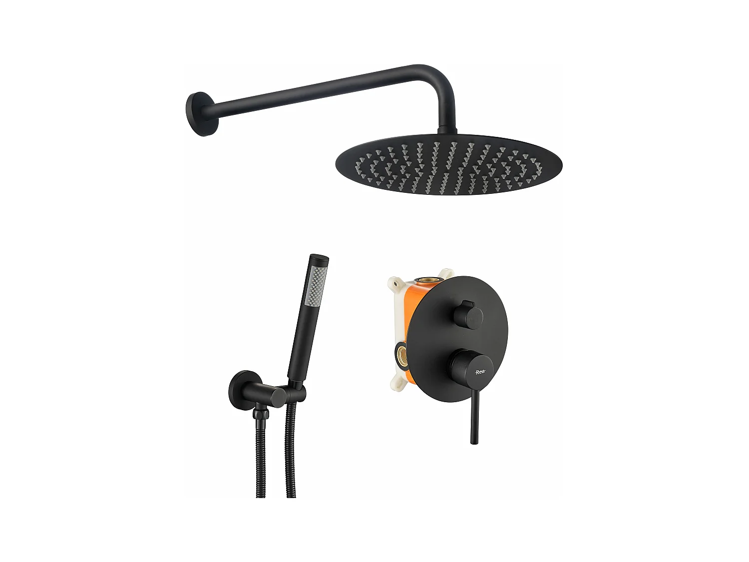 Inbouw Regendoucheset Rea Lungo 0 Black