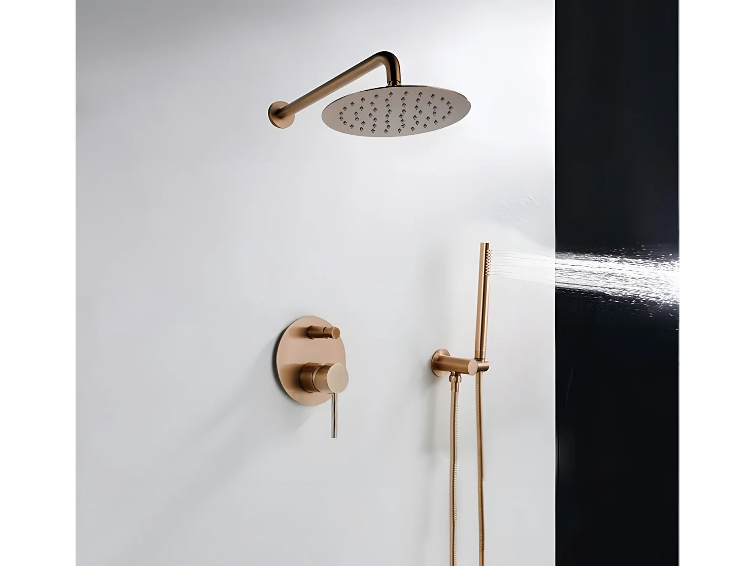 Inbouw Regendoucheset Rea Lungo Rose Gold