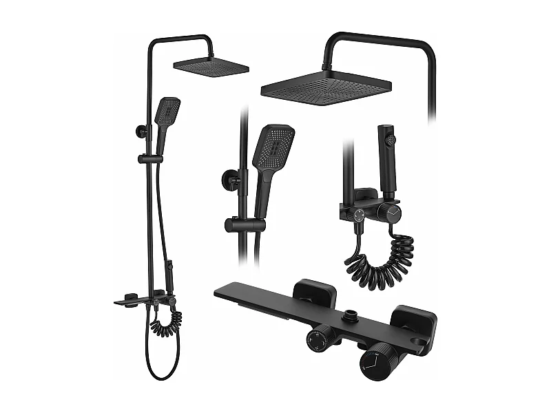 Kit De Douche Rea Helix Black