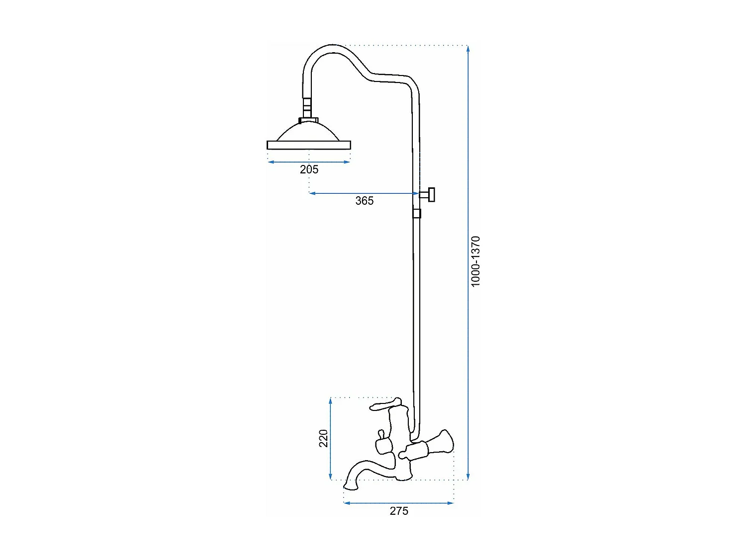 Kit De Douche Rea Vintage Black