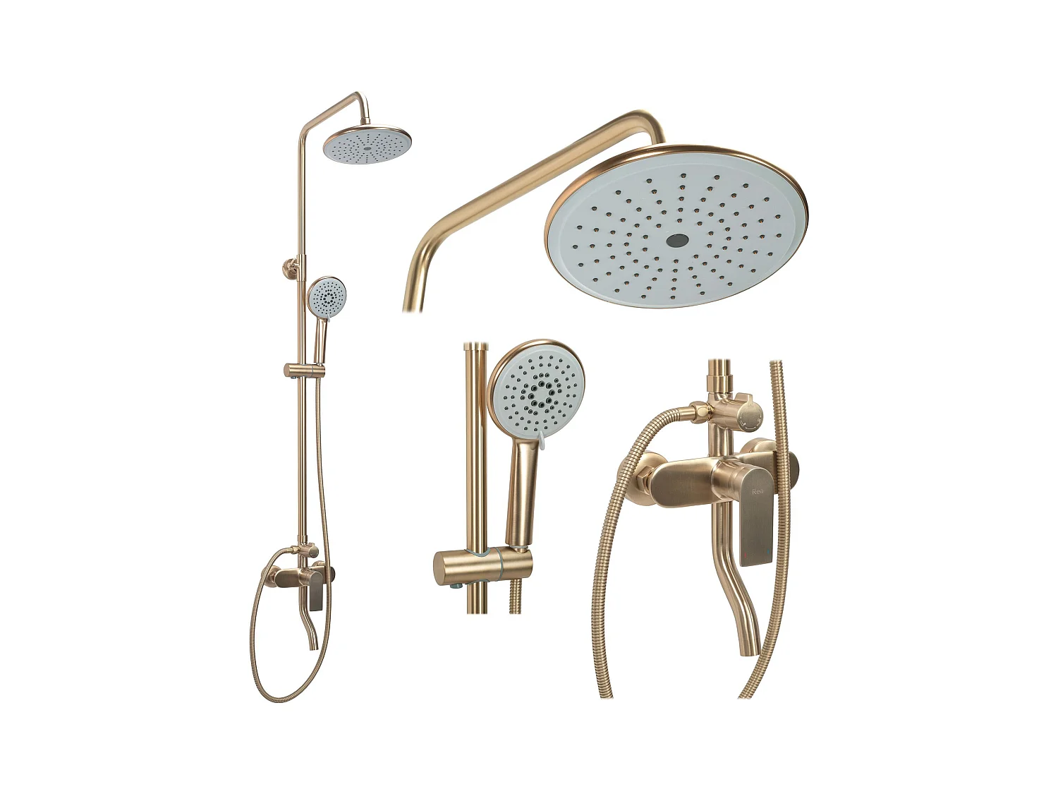Kit De Douche Rea Verso Brush Gold