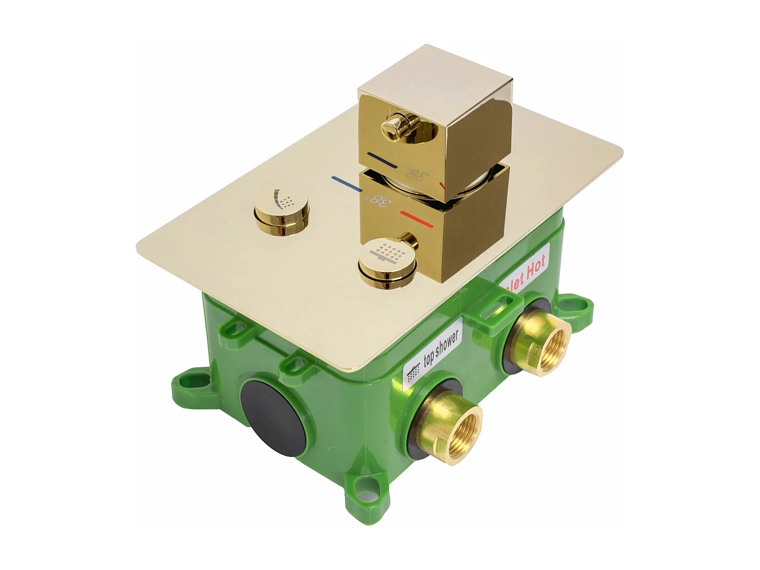 Conjunto De Ducha Con Termostato Rea Fenix-Davis Termostat Gold