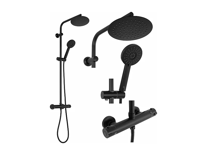 Kit De Douche Rea Bliss Thermostat Black