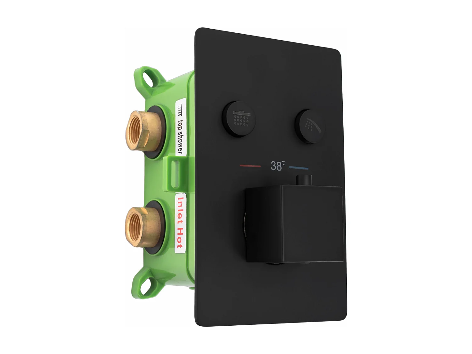 Kit De Douche Avec Thermostat Rea Fenix-Davis Termostat Black