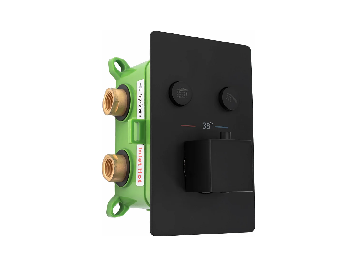 Duschgarnitur Mit Thermostat Rea Fenix-Davis Termostat Black