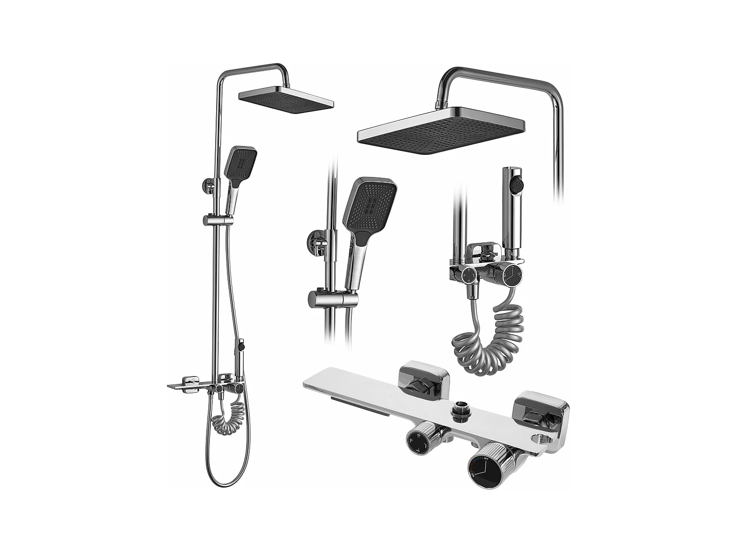 Kit De Douche Rea Helix 0 Chrome