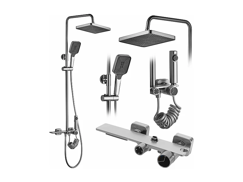 Kit De Douche Rea Helix Brush Nickel