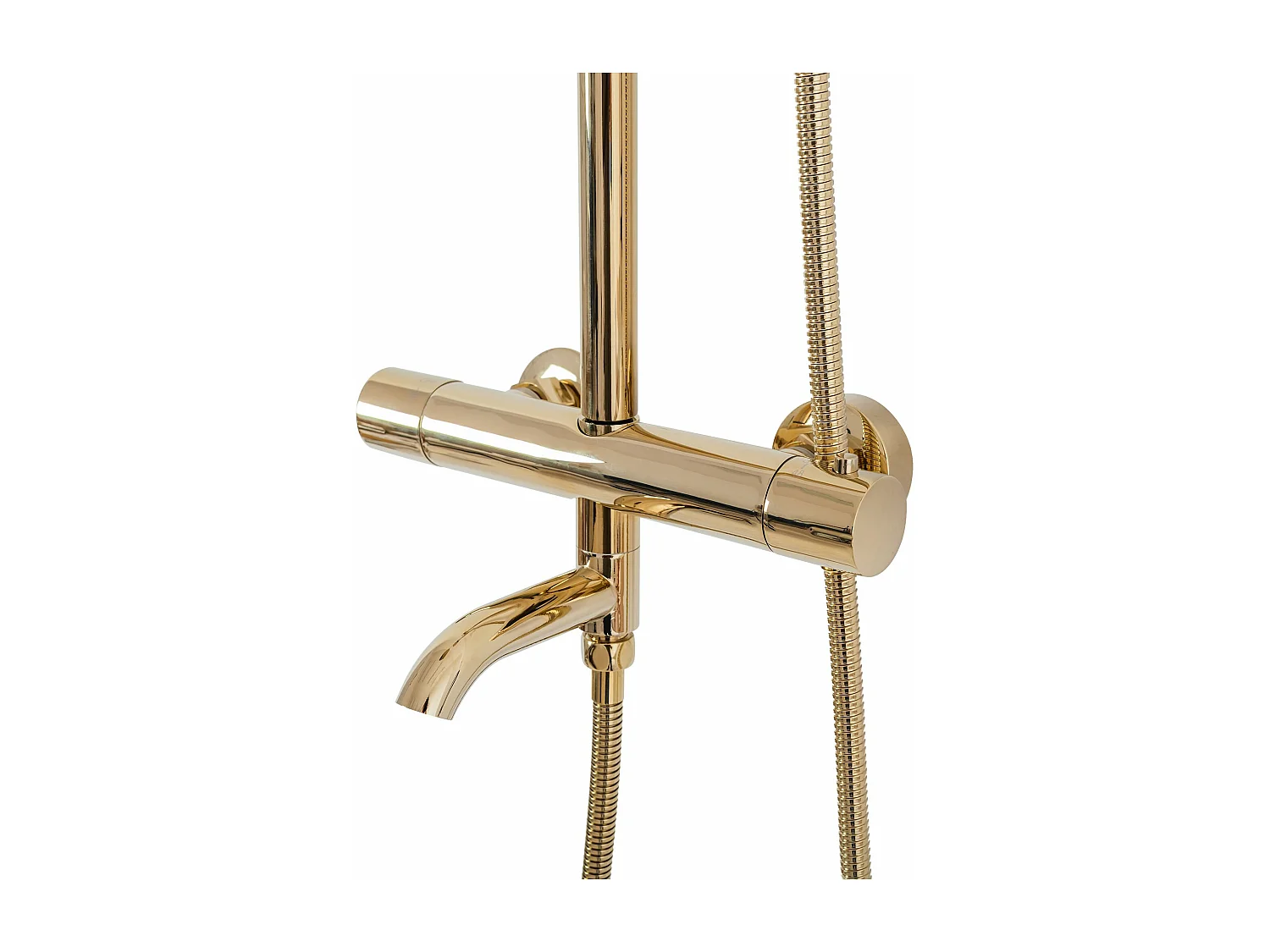 Kit de douche avec thermostat REA Lungo TermoStat Gold - Pommeau de douche ultra-pluie et robinet avec éléments