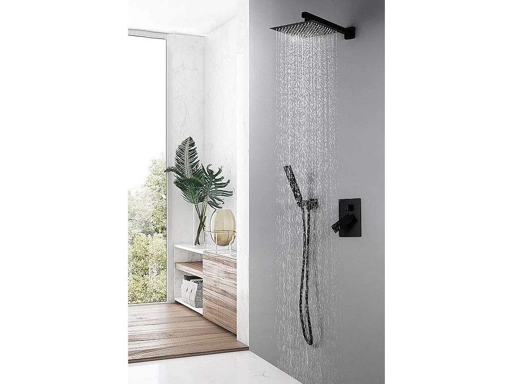 Kit De Douche Encastré Rea Fenix Black