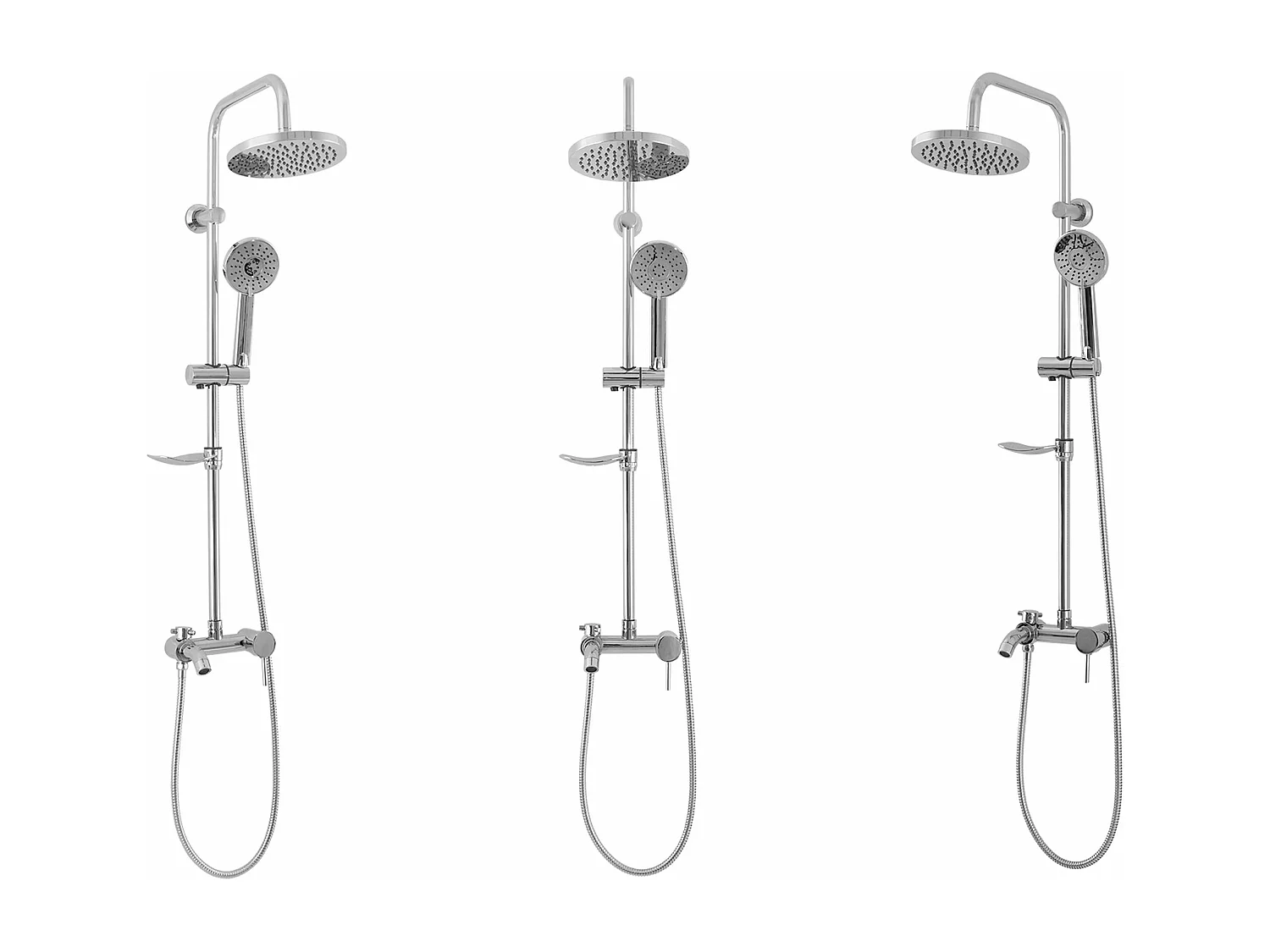 Conjunto De Chuveiro Cromado Rea Luis Chrome