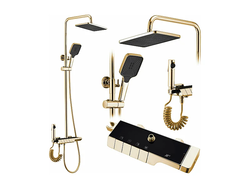 Set Doccia Con Termostato Rea Rob Termostat Gold