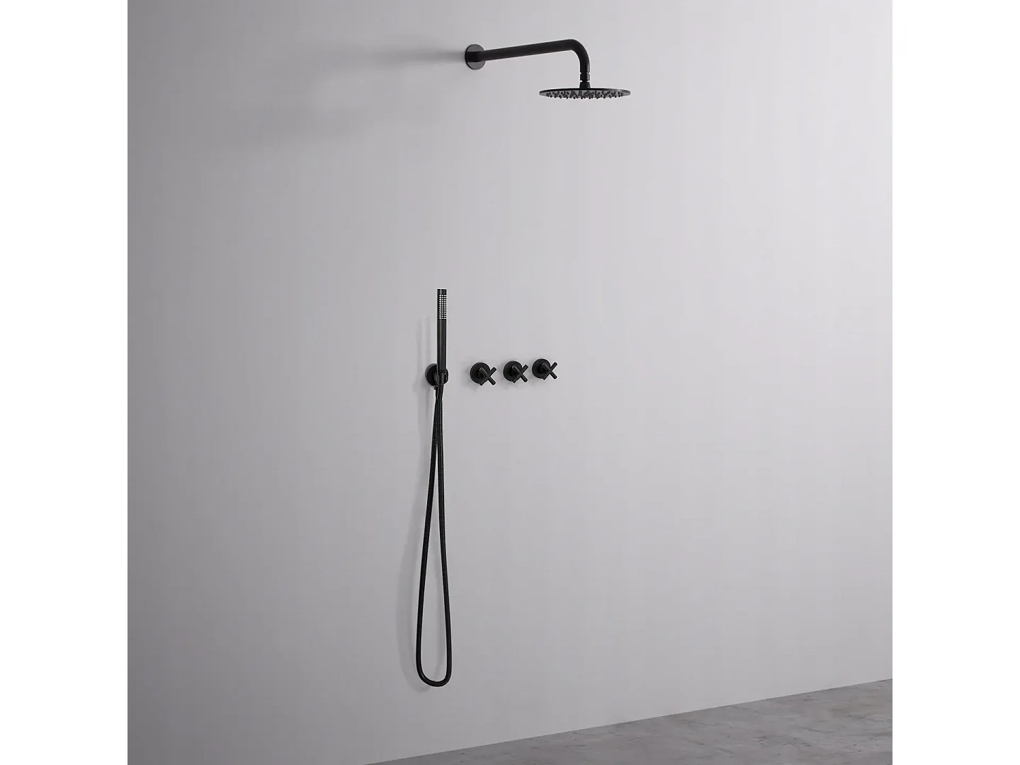 Inbouw Regendoucheset Rea Exit Black