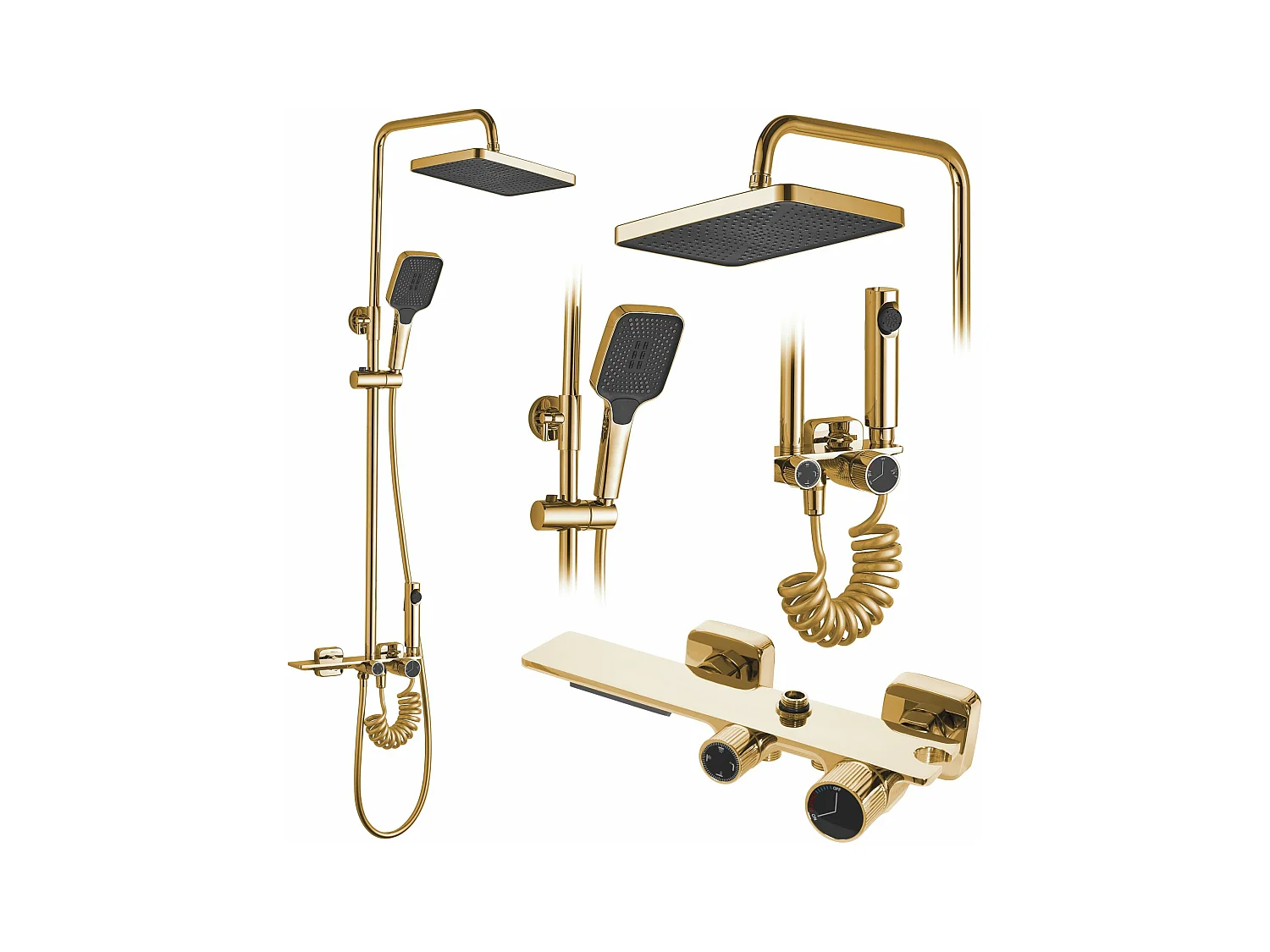 Kit De Douche Rea Helix 0 Gold