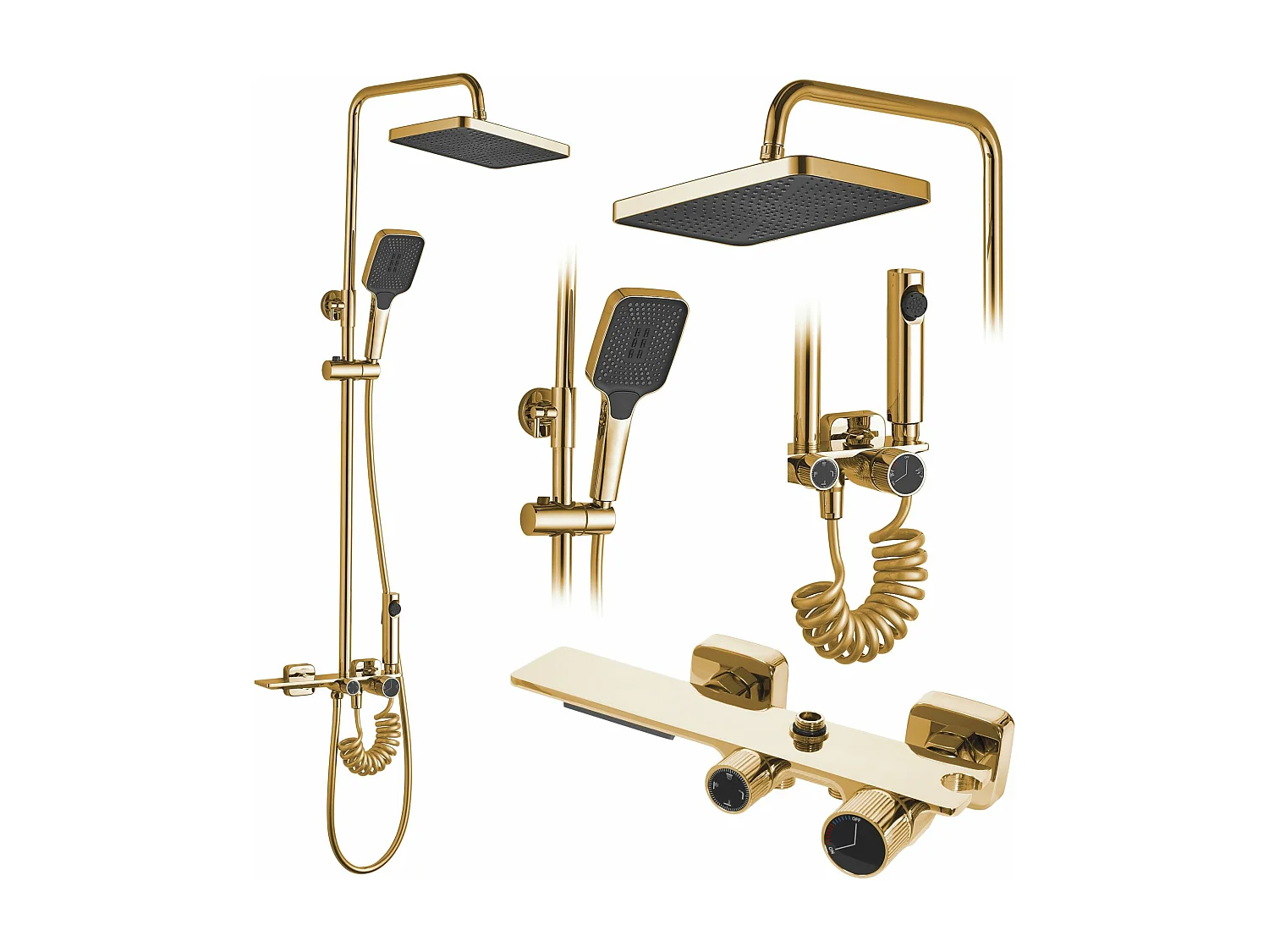 Kit De Douche Rea Helix Gold