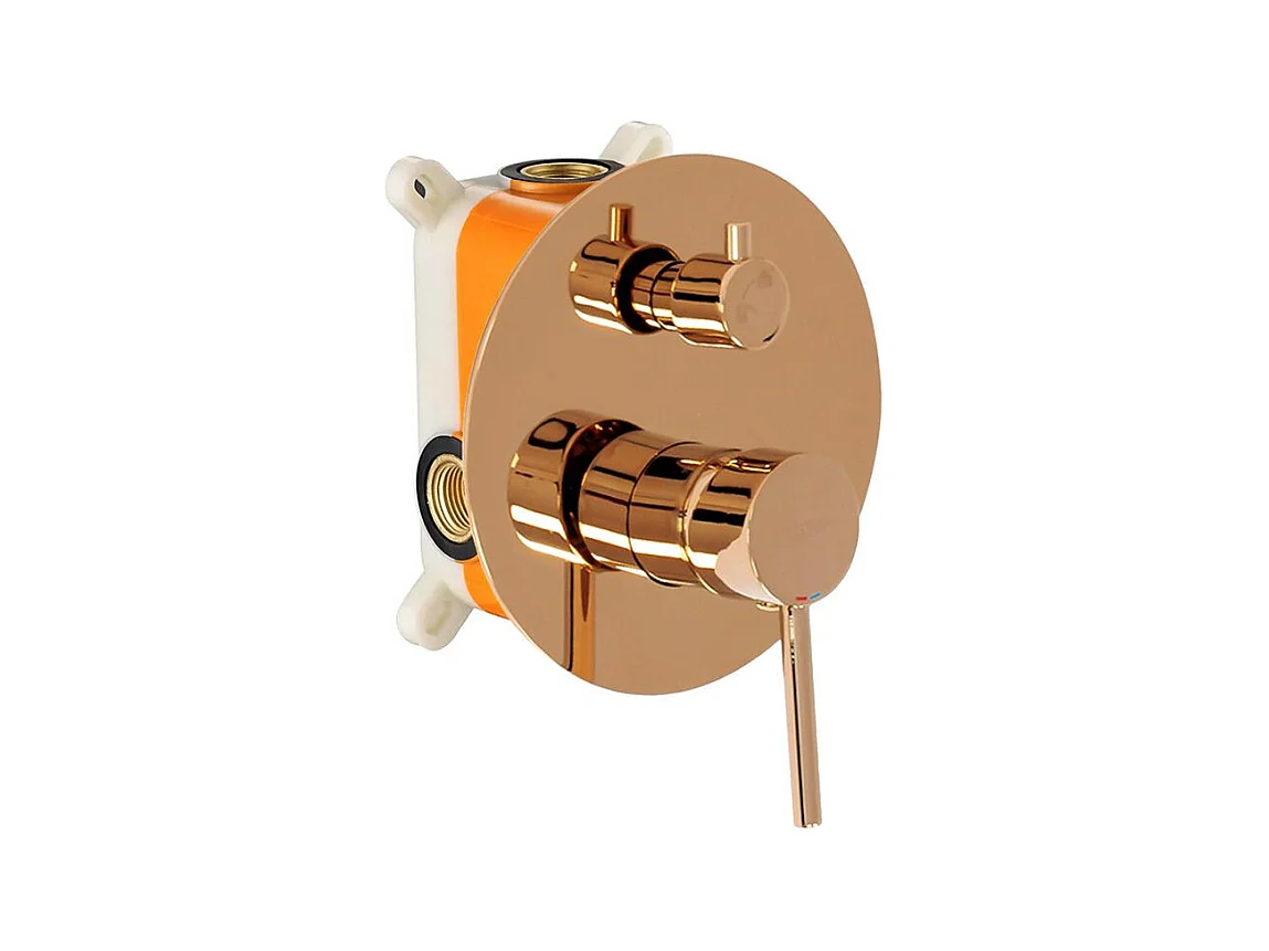 Colonne De Douche-Baignoire Encastrée Rea Lungo Rose Gold