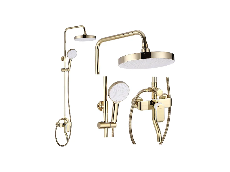 Duschgarnitur Rea My1805-77Wg Bloom White/Gold