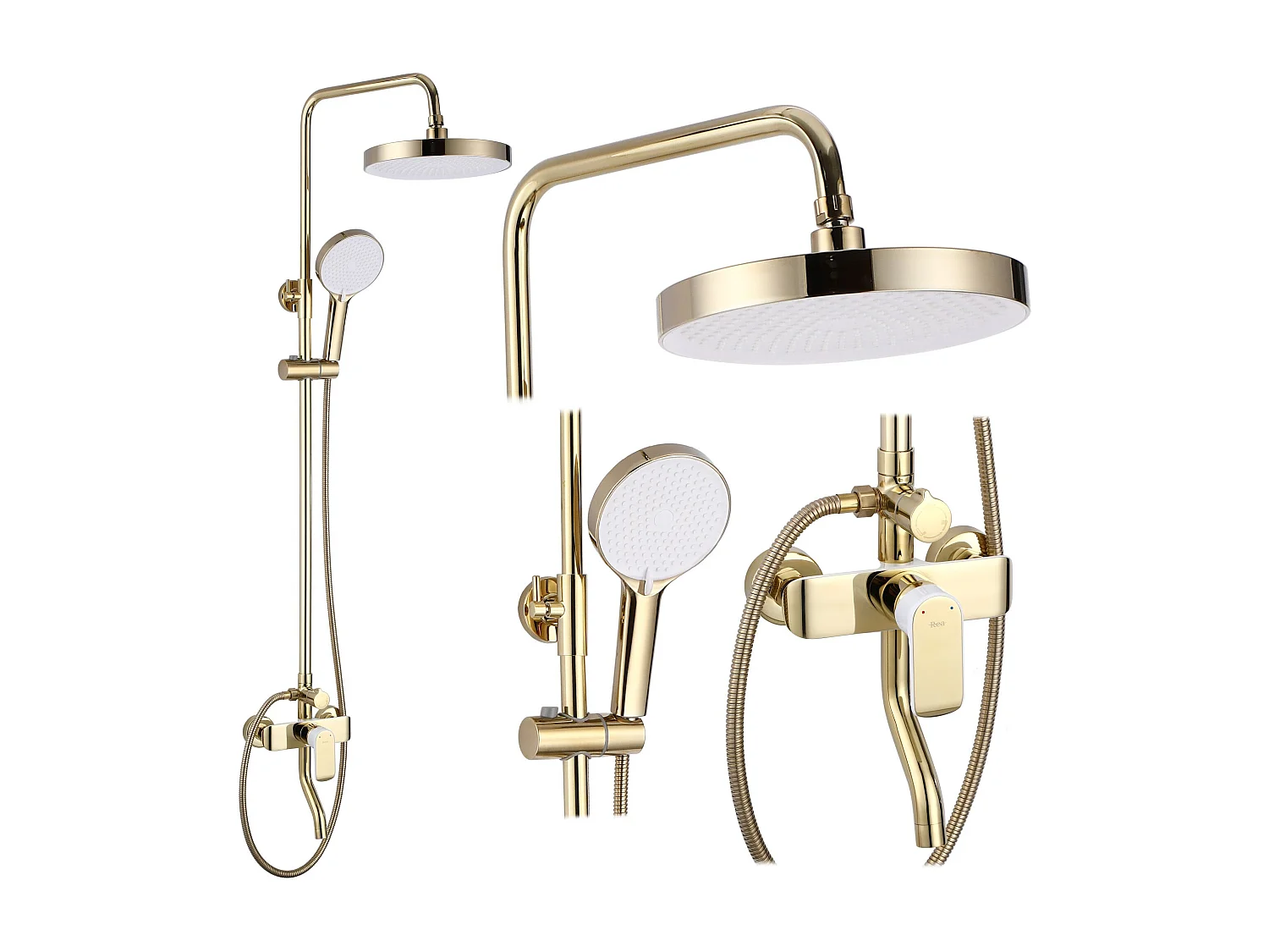 Kit De Douche Rea My1805-77Wg Bloom White/Gold