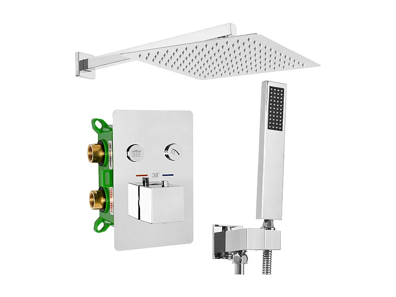 Conjunto De Duche Com Termóstato Rea Fenix-Davis Termostat Chrome