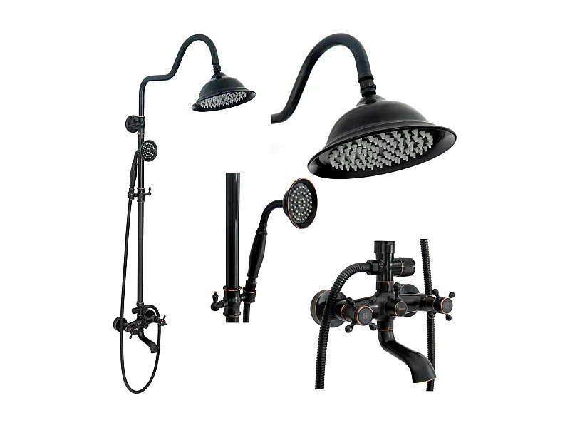 Kit De Douche Rea Retro Black