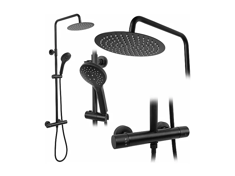 Set Doccia Con Termostato Rea Vincent Termostat Black
