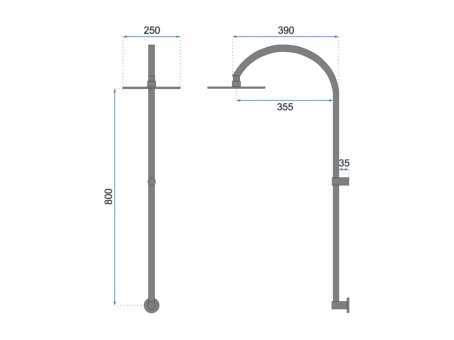 Set Doccia Da Incasso Rea Lugano Black