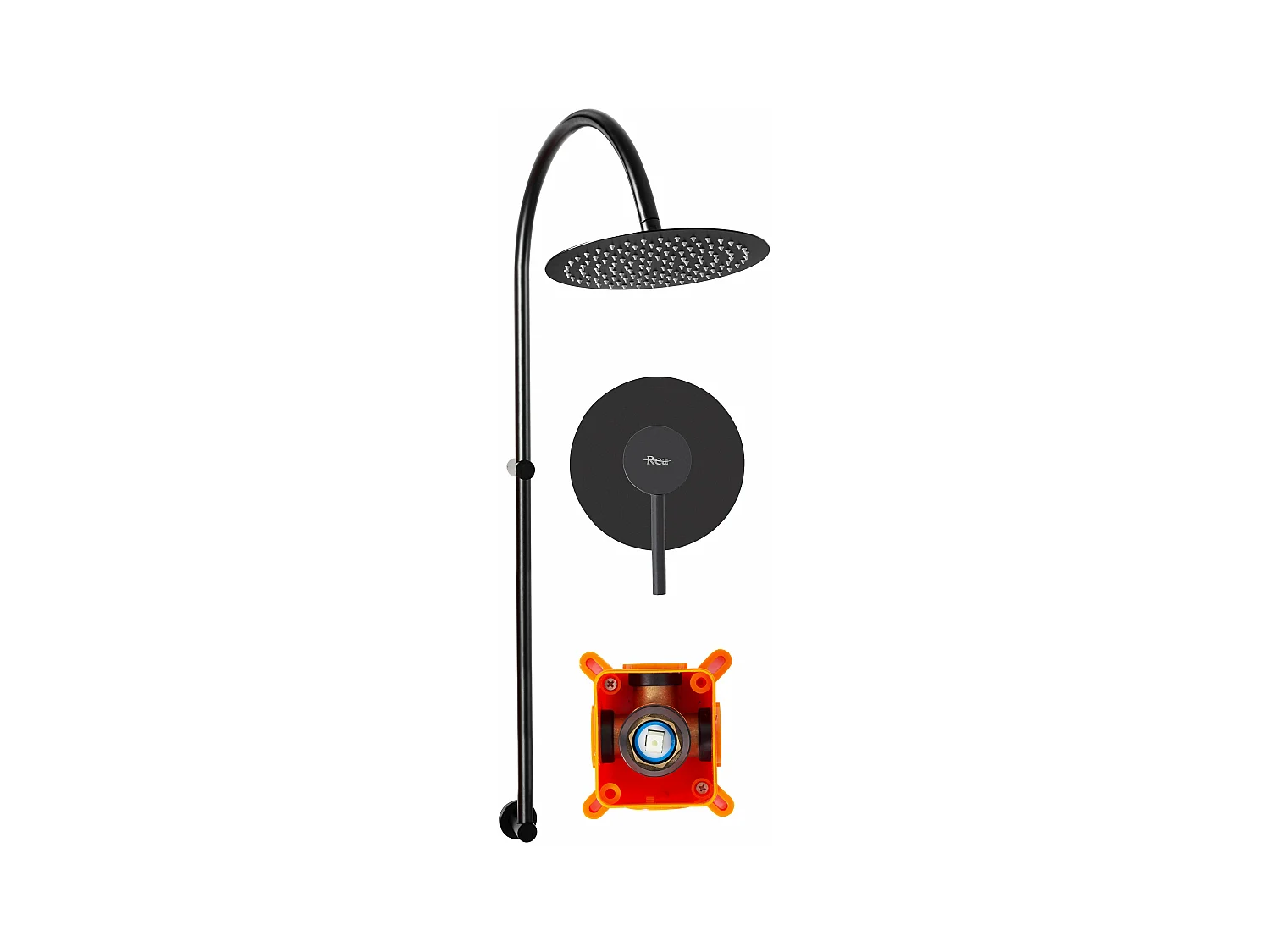 Inbouw Regendoucheset Rea Lugano 0 Black