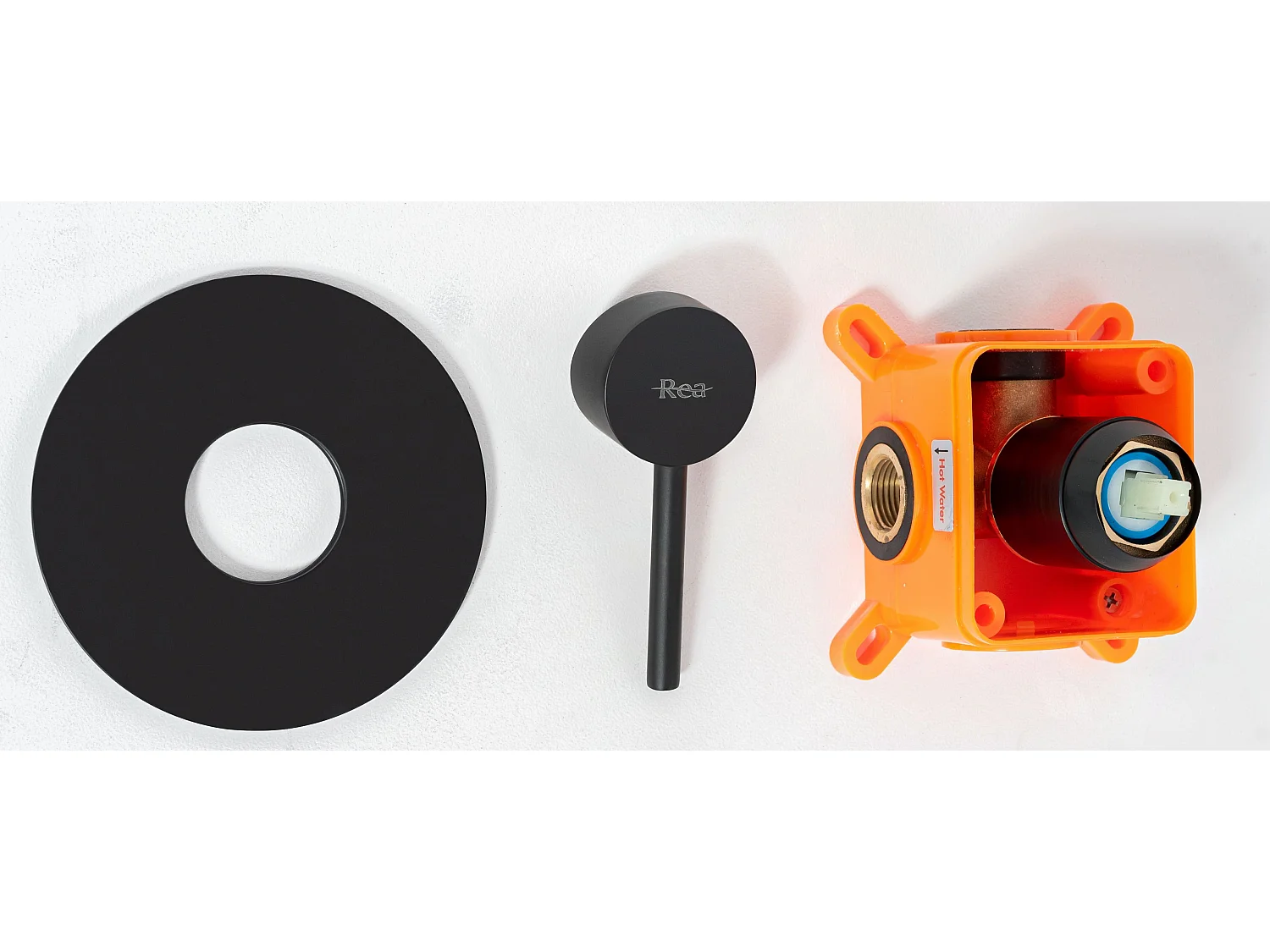 Conjunto De Duche Embutido Rea Lugano Black