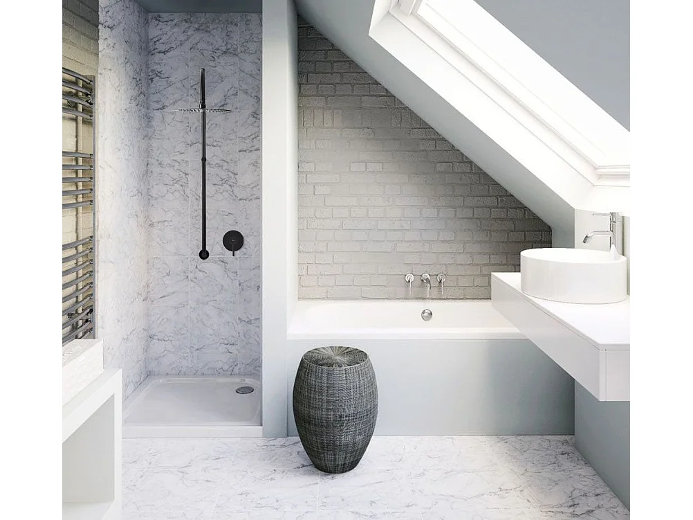 Conjunto De Duche Embutido Rea Lugano Black