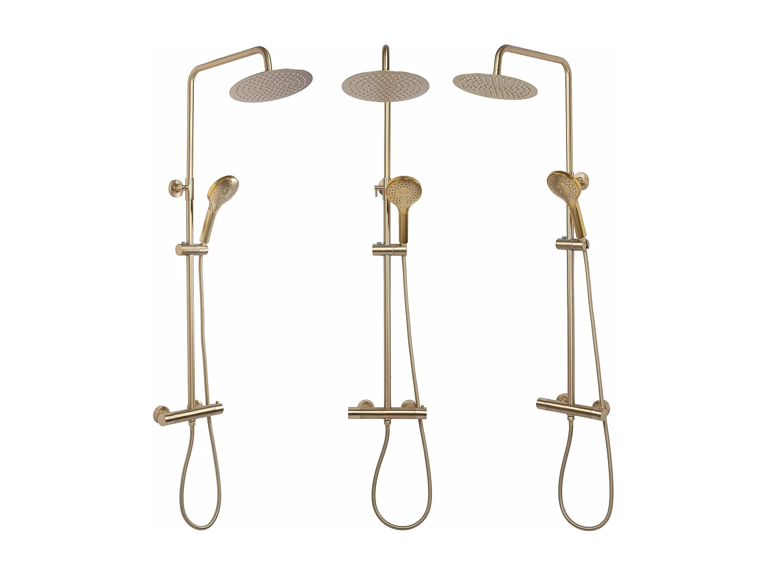Duschgarnitur Mit Thermostat Rea Vincent Termostat Brush Gold