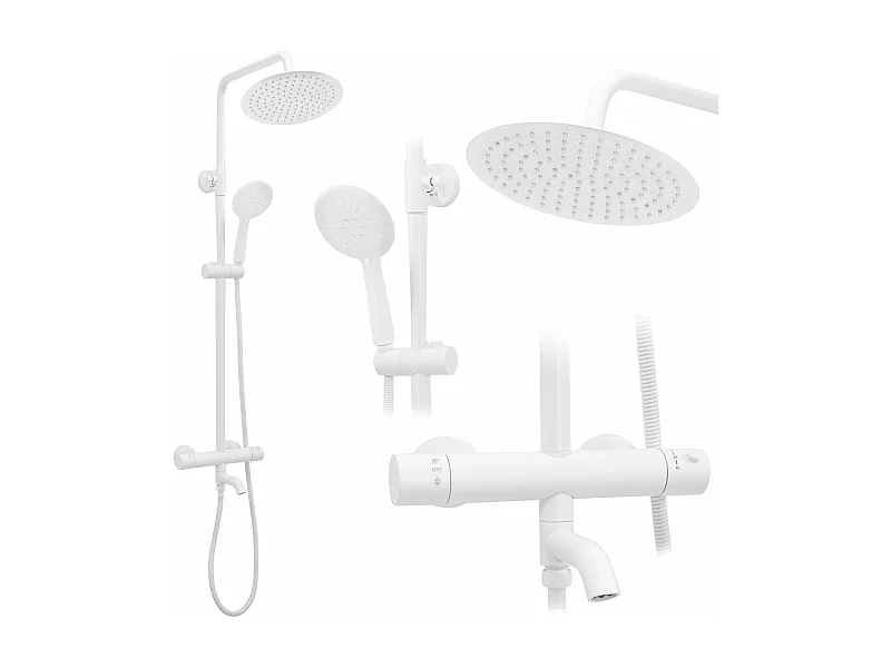 Kit De Douche Avec Thermostat Rea Lungo Termostat White