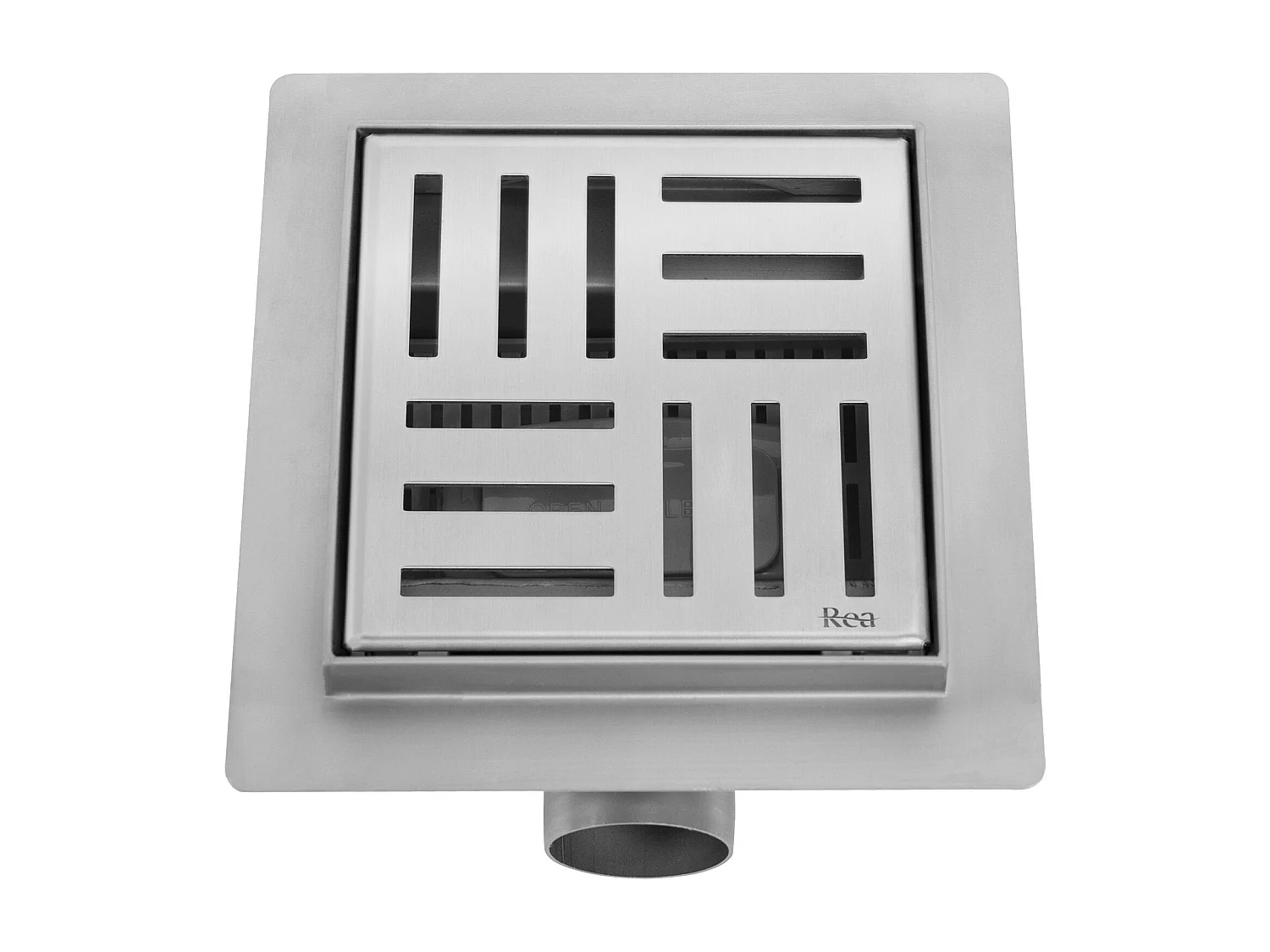 Drenaje Lineal Rea Cross 120X120 Brush Steel