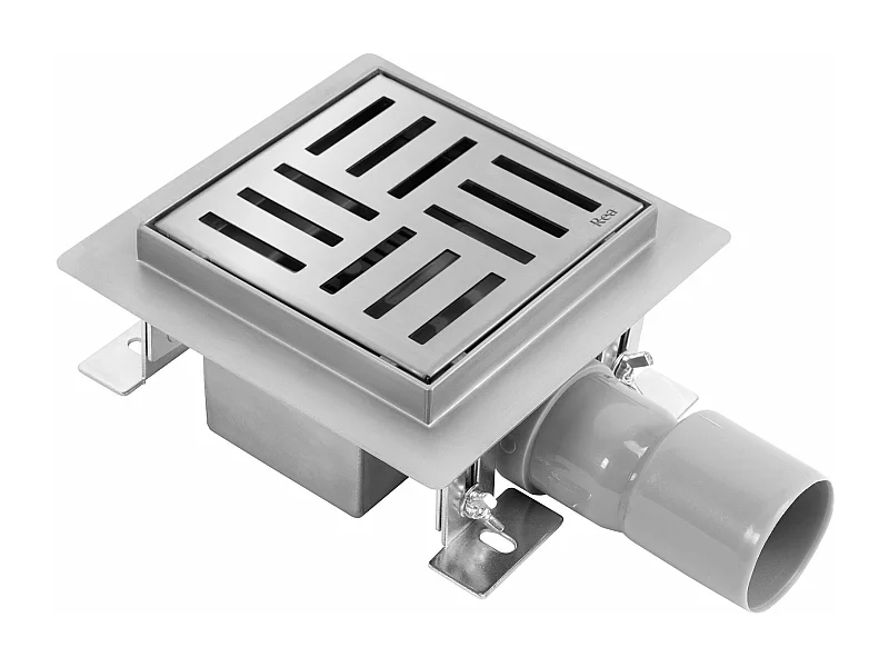 Drain Linéaire Rea Cross 120X120 Brush Steel