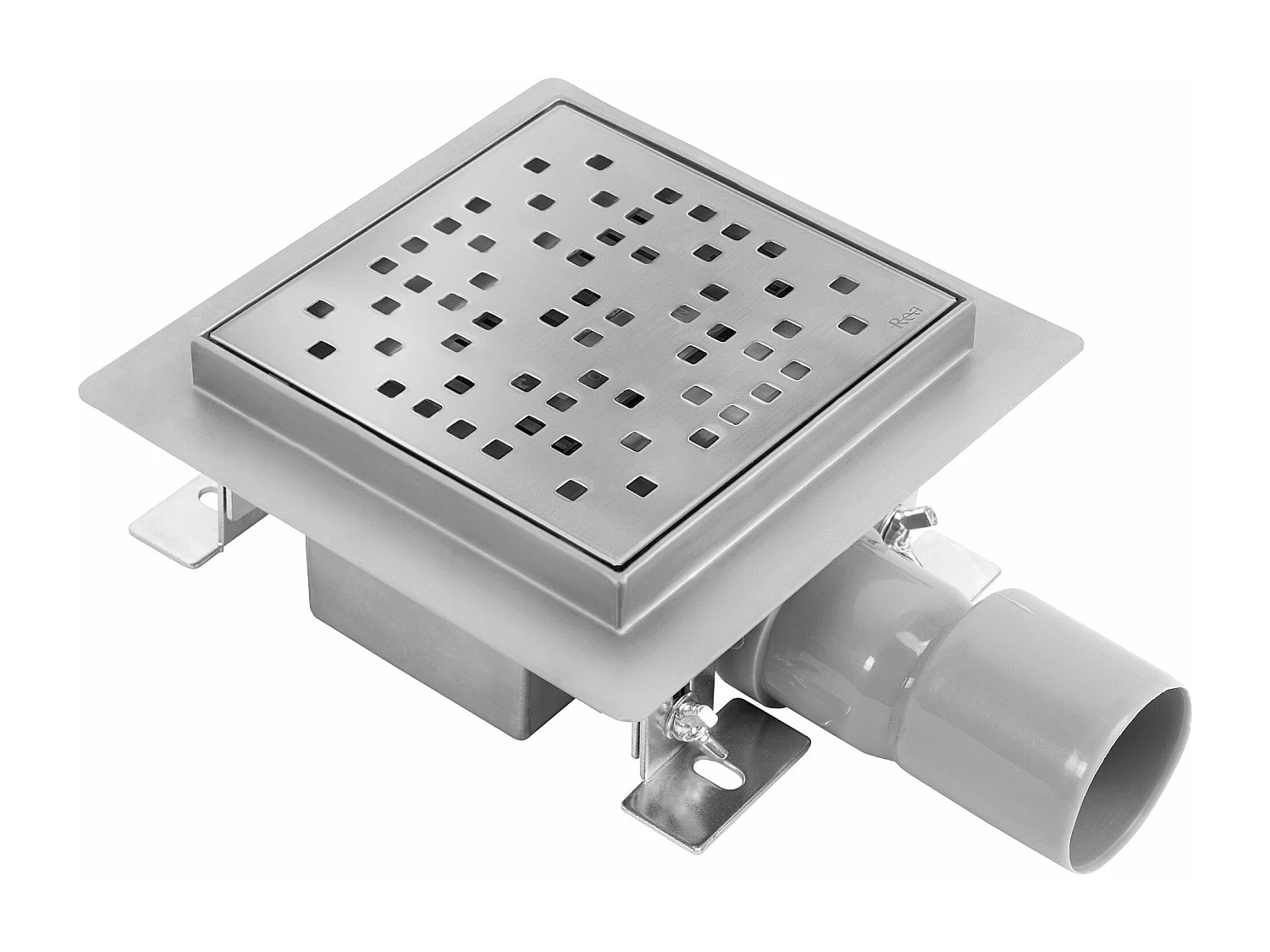 Drain Linéaire Rea Dots 150X150 Brush Steel