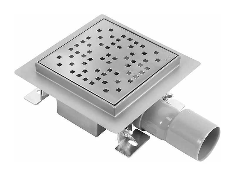 Drain Linéaire Rea Dots 150X150 Brush Steel