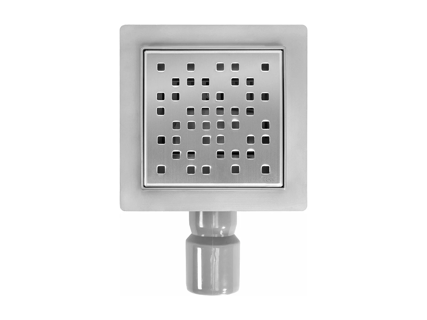 Drenaje Lineal Rea Dots 120X120 Brush Steel