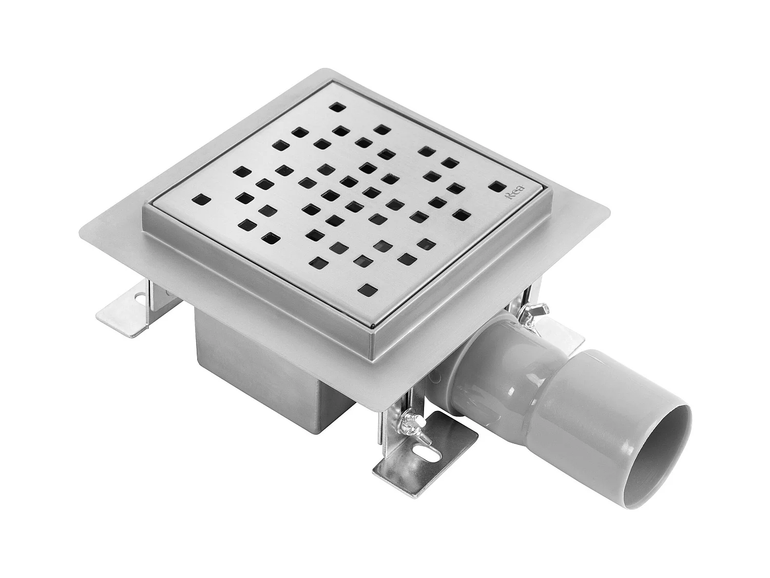 Drain Linéaire Rea Dots 120X120 Brush Steel